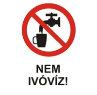 Nem ivóvíz!   öntapadó, 160*250