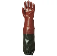 EP MÁRTOTT PVC KESZTYŰ, BORDÓ, SAV/LÚG/OLAJÁLLÓ, 70CM