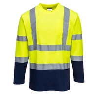 Portwest Kéttónusú, hosszú ujjú Cotton Comfort póló