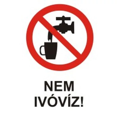 Nem ivóvíz!   öntapadó, 160*250