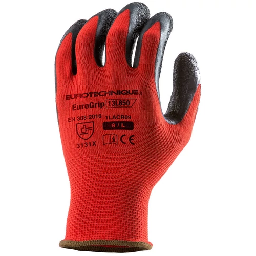 EUROTECHNIQUE EUROGRIP 13L850 LATEX MÁRTOTT VÉDŐKESZTYŰ