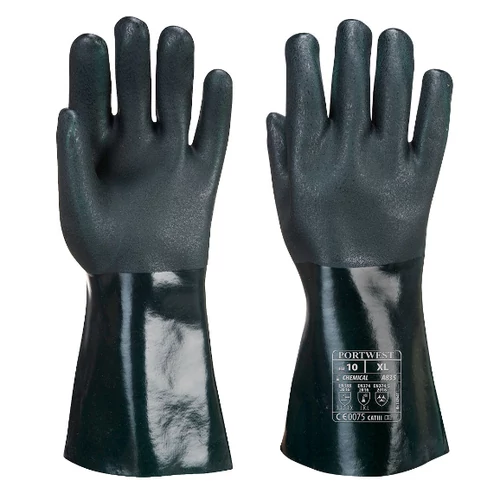 Portwest Duplán mártott PVC védőkesztyű 35cm