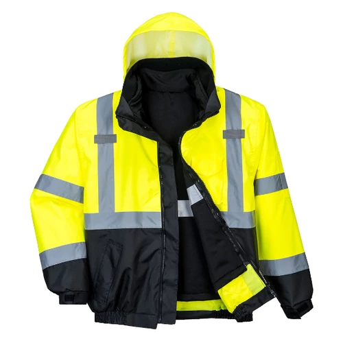 Portwest Hi Vis prémium 3 az 1 ben bomber kabát