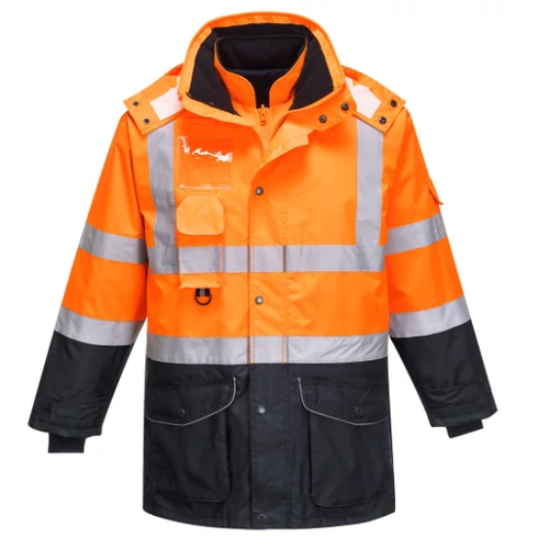 Portwest Hi Vis 7 az 1 ben kontraszt Traffic kabát