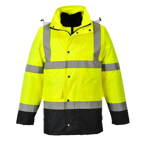 Portwest Hi Vis 4 az 1 ben Contrast Traffic kabát